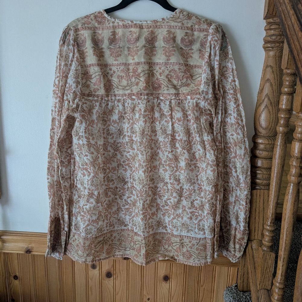 Nani Pani Magnolia Cotton Viole Size Medium/Large Boho Peasant Top - Picture 5 of 9